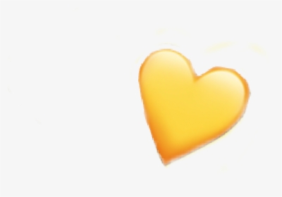 #emoji #emojiiphone #heart #yellow #yellowheart #yellowemojiiphone - Heart, HD Png Download, Transparent PNG