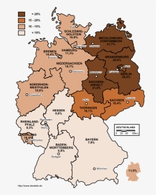 Germany Unemployment By Region, HD Png Download, Transparent PNG