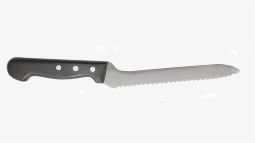 Serrated Offset Bread Knife With Black Pom Handle 25,4 - Serrated Blade, HD Png Download, Transparent PNG