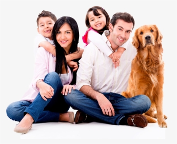 Family And Dog Png , Png Download - Happy Family With Dog Transparent Background, Png Download, Transparent PNG