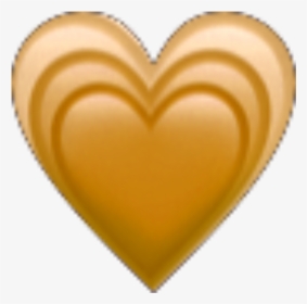 #gold #bronze #heart #emoji #pixle22 - Heart, HD Png Download, Transparent PNG