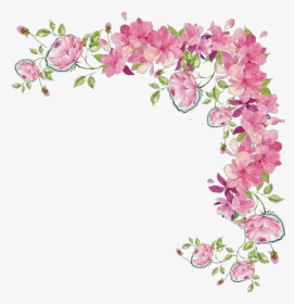 #ftestickers #flowers #roses #border #corner #pink - Transparent Pink Flower Border, HD Png Download, Transparent PNG