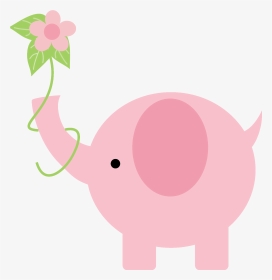 Infant Clipart Pink Blue Elephant - Elephant Pink Baby Shower Clipart, HD Png Download, Transparent PNG