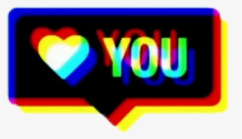 #love #you #text #heart #neon #black #blue #lightblue - Drawing, HD Png Download, Transparent PNG