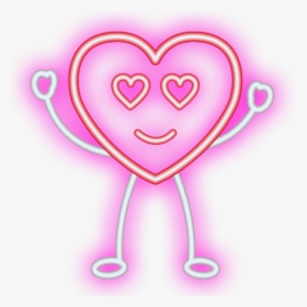 #heart #hearts #red #love #neon #glowing #neonlight - Heart, HD Png Download, Transparent PNG