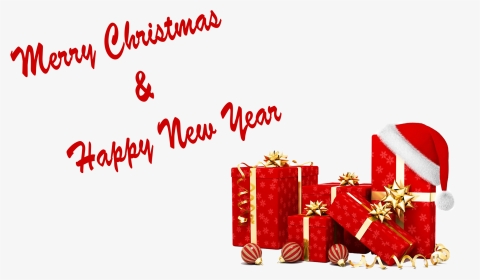 Christmas And New Year Png Free Pic - Red And Gold Presents, Transparent Png, Transparent PNG