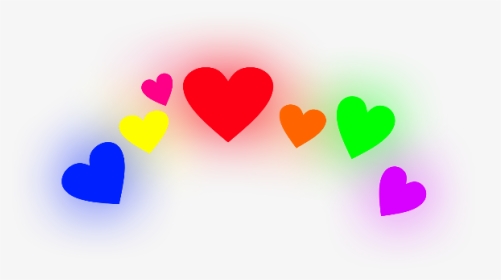 @itsjagbir #hearts #crown #colorful #rainbow #pride - Heart, HD Png Download, Transparent PNG