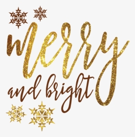 Merry And Bright - Calligraphy, HD Png Download, Transparent PNG
