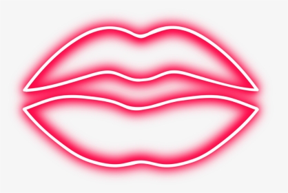 #neon #love #red #lip  #lip - Lips Kiss Png Gif, Transparent Png, Transparent PNG