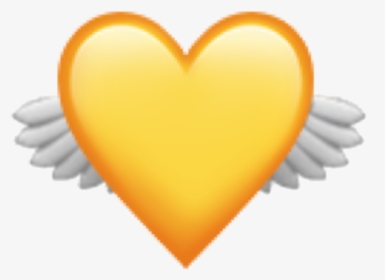#yellow #yellowheart #love #iloveyou #happy #cute #kisses - Baby Angel Emoji Png, Transparent Png, Transparent PNG