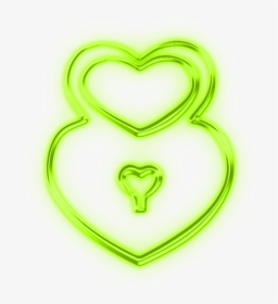 #mq #yellow #heart #keyhole #neon - Heart, HD Png Download, Transparent PNG
