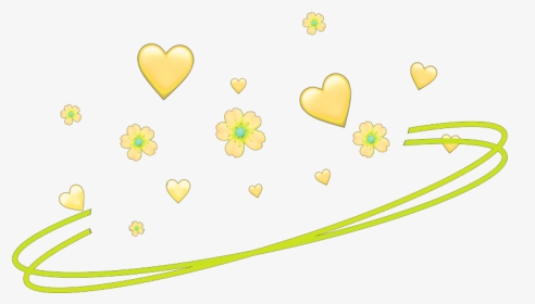 #freetoedit #yellow #crown #halo #emoji #heart #ring, HD Png Download, Transparent PNG