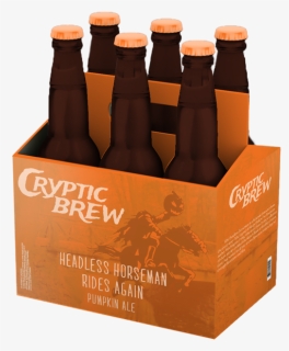 Cryptic Brew Six Pack Label Mock Up V8 - Beer Bottle, HD Png Download, Transparent PNG