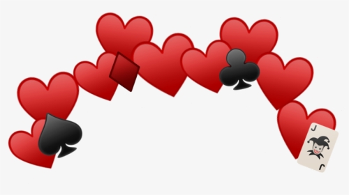 #darkred #red #emoji #hearts #cards #jocker #crown - Dark Red Heart Emoji Crown, HD Png Download, Transparent PNG