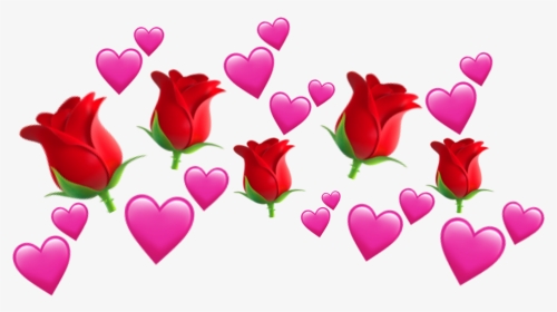 #crown #heartcrown #heart #emoji #rose #roseemoji - Rose Crown Transparent Emoji, HD Png Download, Transparent PNG