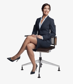 Business Woman Sitting Png - Girl Sitting On Desk Png, Transparent Png, Transparent PNG
