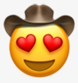 #emoji #iphone #yeehaw #love #cowboy #vaquero #amor - Heart Eyes Emoji With Drool, HD Png Download, Transparent PNG
