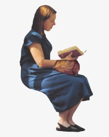 Seated People Reading Png, Transparent Png, Transparent PNG