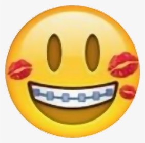 #stickers #emoji #love #kiss #brackets - Imagenes De Emojis Con Brackets, HD Png Download, Transparent PNG