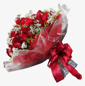 Bunch Of 25 Red Roses - Bouquet, HD Png Download, Transparent PNG