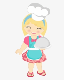 Minus Say Hello Pinterest - Chef Drawing Girl Easy, HD Png Download, Transparent PNG
