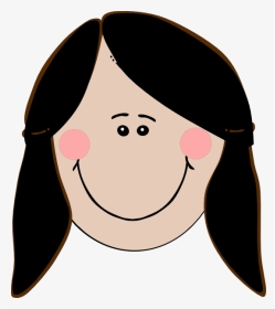 Girl Clipart Nose - Asian Girl Face Clipart, HD Png Download, Transparent PNG