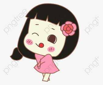 Cartoon Girl Face Closeup - Hoạt Hình Cô Gái, HD Png Download, Transparent PNG