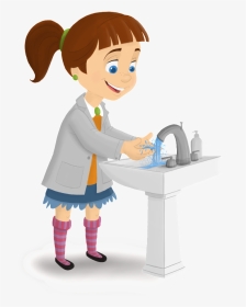 28 Collection Of Washing Hands With Soap Clipart - Wash Your Hands Cartoon, HD Png Download, Transparent PNG