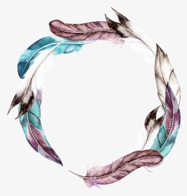 Colorful Hand Drawn Feathers Cartoon Watercolor Beautiful - Watercolor Painting, HD Png Download, Transparent PNG