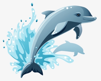 Dolphin Cartoon Drawing Clip Art - Cartoon Dolphin Transparent Background, HD Png Download, Transparent PNG