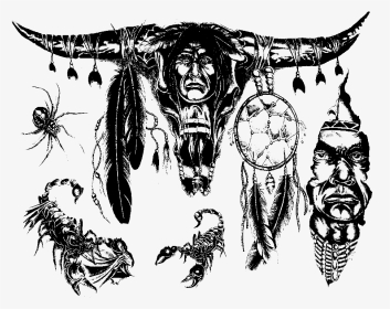 Tattoo With Transparent Background Img18 - Native American Flash Art, HD Png Download, Transparent PNG
