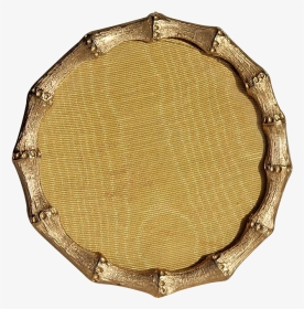 Vintage Gilt Metal Faux Bamboo Round Picture Frame - Vintage Gold Bamboo Picture Frame, HD Png Download, Transparent PNG