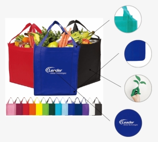 20” Reinforced Handles 10” Bottom Gusset Eco-friendly - Supermarket Bag Recycling, HD Png Download, Transparent PNG