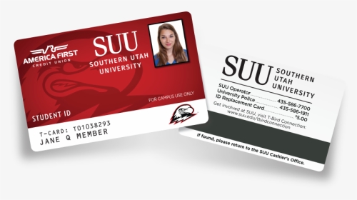 An Example Of A Standard Suu T-card - University Student Id Card, HD Png Download, Transparent PNG