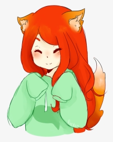 Banner Library Drawing Foxes Female - Cute Fox Girl Drawing, HD Png Download, Transparent PNG
