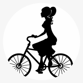 Girl On Bike Silhouette Png, Transparent Png, Transparent PNG