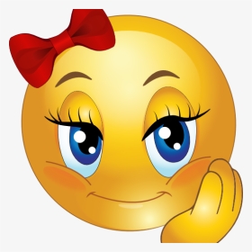 Smileys Clipart Girl Smiley Clipart Free Clipart - Smiley Girl Emoji, HD Png Download, Transparent PNG