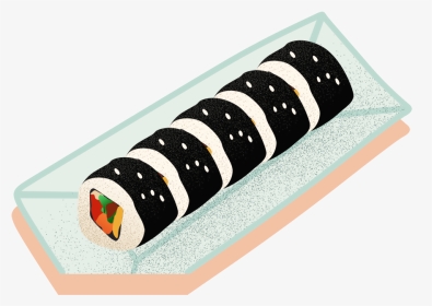 日式寿司手绘美食图片 - California Roll, HD Png Download, Transparent PNG