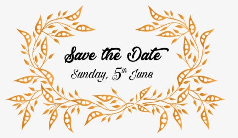 Clipart Transparent Library Golden Save The Date - Golden Save The Date Png, Png Download, Transparent PNG
