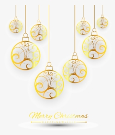 Christmas Decoration Ornament Gold - Merry Christmas Gold Png, Transparent Png, Transparent PNG