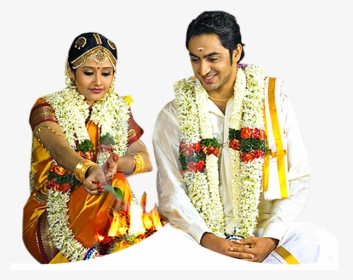 Tamil Groom And Bride Png, Transparent Png, Transparent PNG