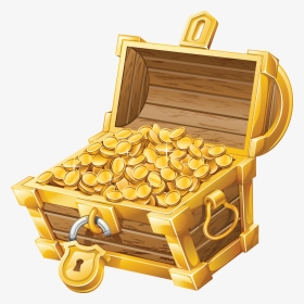 Treasure Chest Gold Png - Transparent Treasure Box Png, Png Download, Transparent PNG