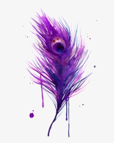 Watercolor Peacock Feather Painting, HD Png Download, Transparent PNG