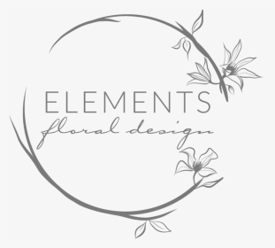 Drawing Elements Wedding - Black And White Flower Circle Png, Transparent Png, Transparent PNG