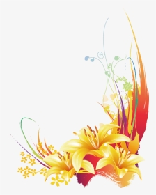 简约手绘卡通可爱线条太阳 - Beautiful Flowers Corners, HD Png Download, Transparent PNG