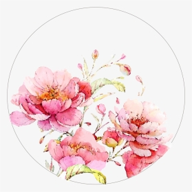 单张水墨花朵红色月季花牡丹花可商用元素 - Artificial Flower, HD Png Download, Transparent PNG