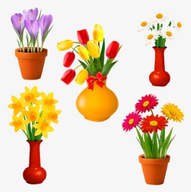 花瓶鲜花花盆装花的花盆花瓶 - Flower Pot Png, Transparent Png, Transparent PNG