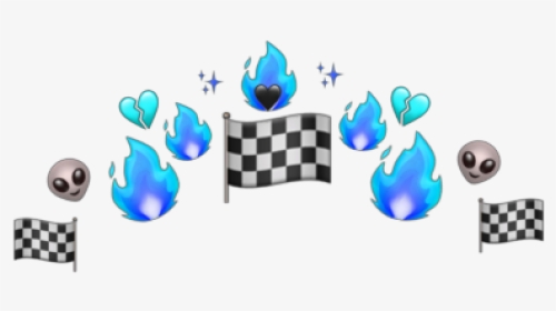 #blue #flame #alien #checkerboard #emoji #crown #sparkle - Game Controller, HD Png Download, Transparent PNG