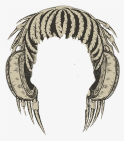 #dessin Dreadlocks - Dread Head Skull, HD Png Download, Transparent PNG