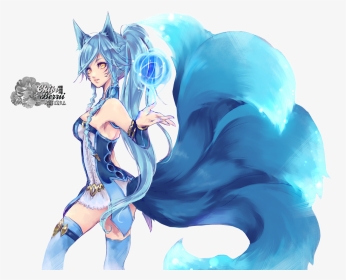 Nine Tailed Anime Girl, HD Png Download, Transparent PNG